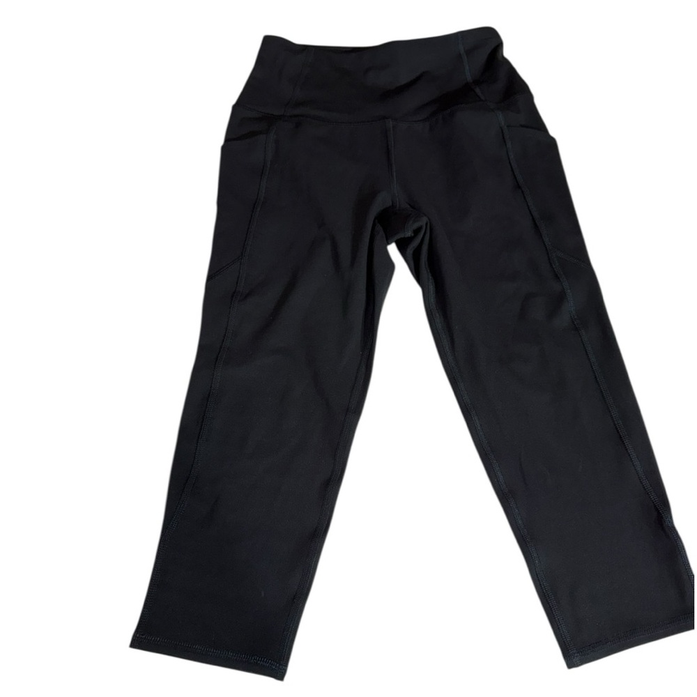Vively Black Capri Leggings High Rise Small NWT - Side Stadh Pockets